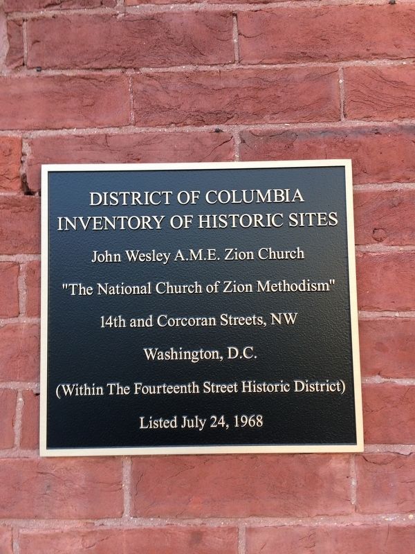 District of Columbia Inventory of Historic Sites Marker image. Click for full size.