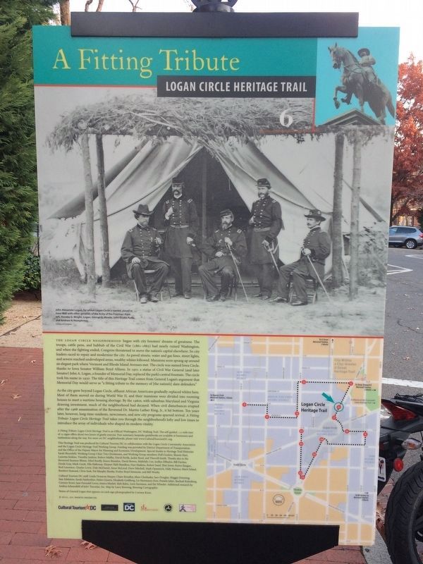 Logan Circle, Just Ahead Marker. Click for full size. Logan Circle, Just Ahead Marker image. Click for full size.