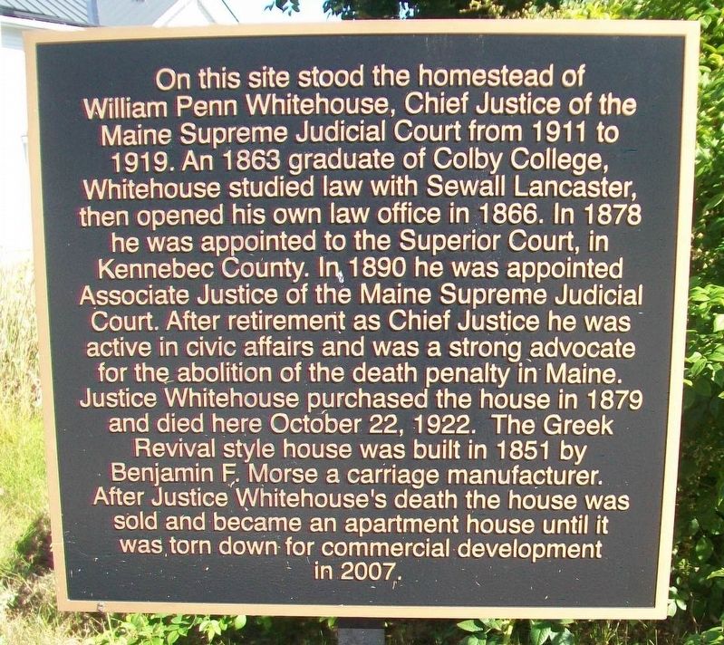 William Penn Whitehouse Homestead Site Marker image. Click for full size.
