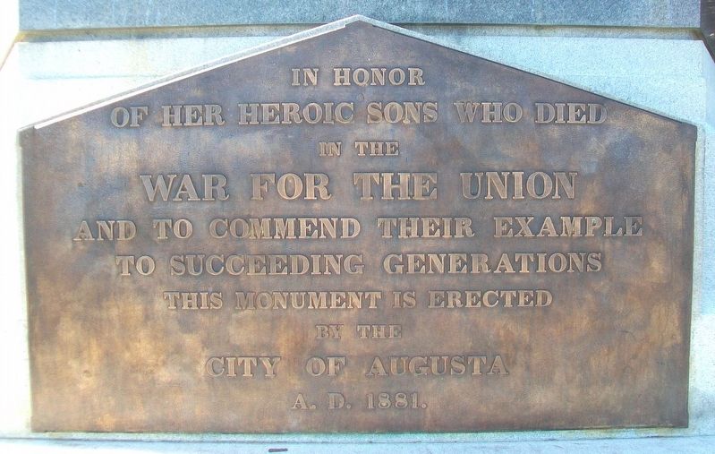 Civil War Memorial Dedication Marker. Click for full size. Civil War Memorial Dedication Marker image. Click for full size.