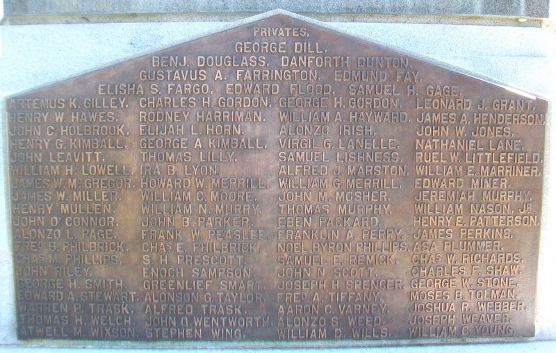 Civil War Memorial Roll of Honored Dead. Click for full size. Civil War Memorial Roll of Honored Dead image. Click for full size.