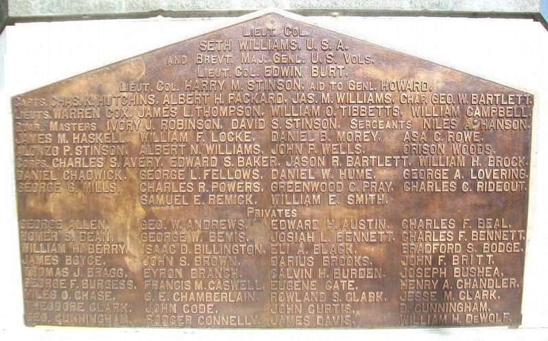 Civil War Memorial Roll of Honored Dead. Click for full size. Civil War Memorial Roll of Honored Dead image. Click for full size.