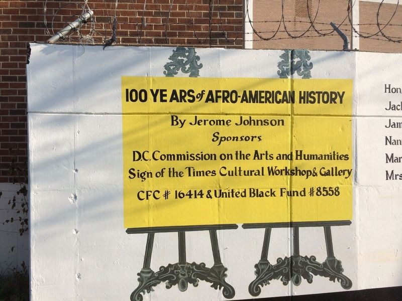 100 Years of Afro-American History Marker Westernmost Panel image. Click for full size.