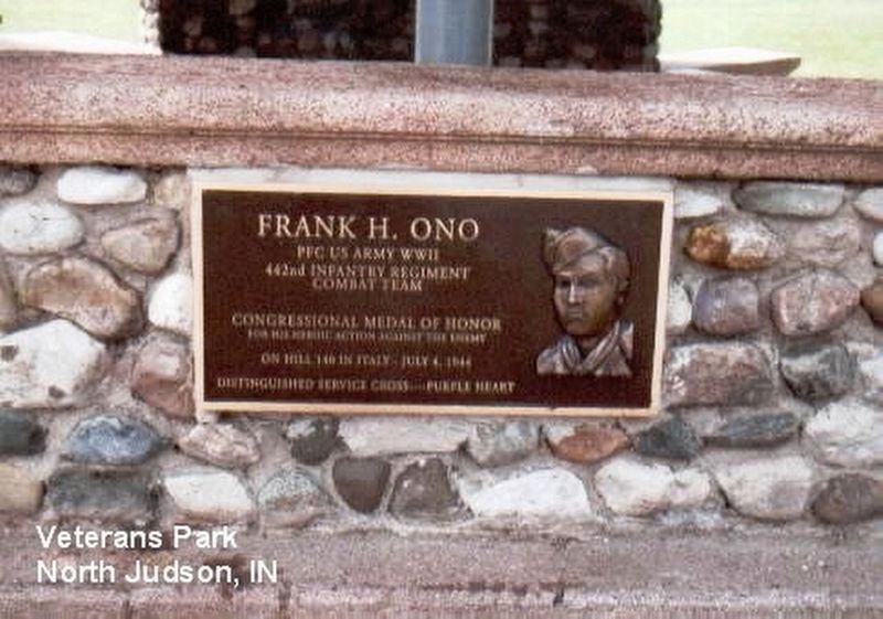 Frank H. Ono Memorial Marker. Click for full size. Frank H. Ono Memorial Marker image. Click for full size.