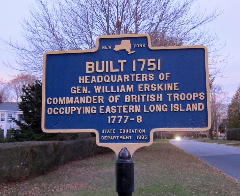 General William Erskine Headquarters Marker image. Click for full size.