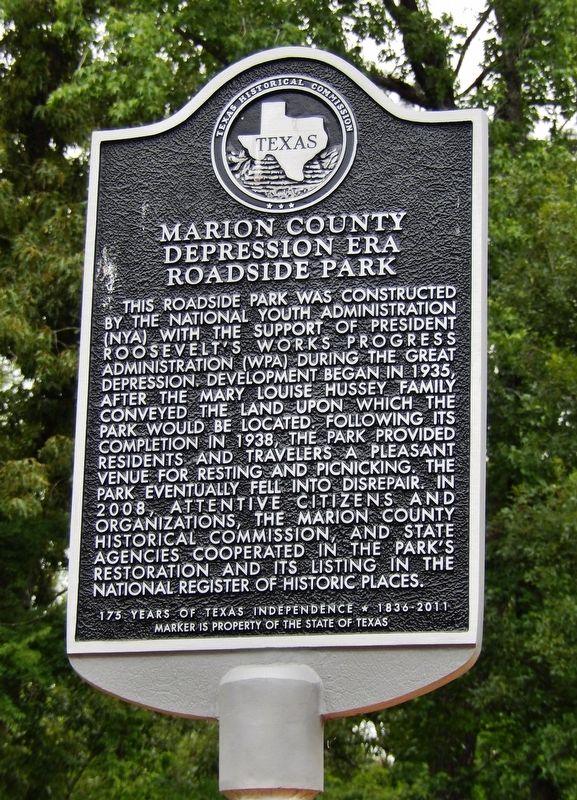 Marion County Depression Era Roadside Park Marker image. Click for full size.