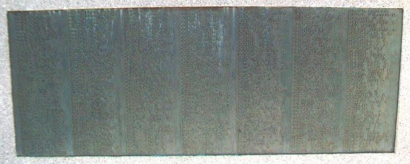 World War I Memorial Veterans Honor Roll image. Click for full size.