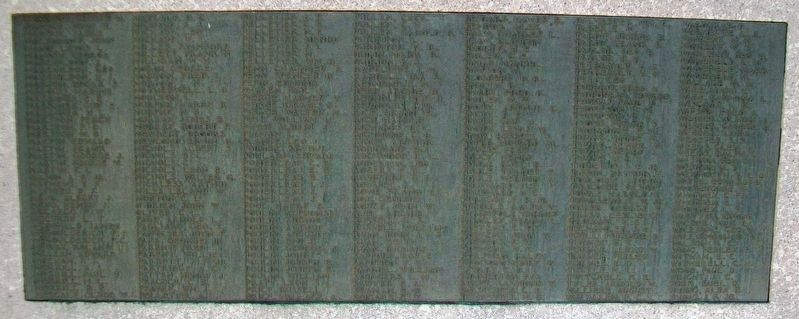 World War I Memorial Veterans Honor Roll image. Click for full size.