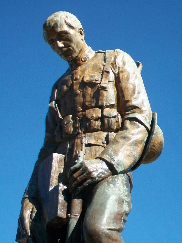 World War I Memorial Statue Detail image. Click for full size.