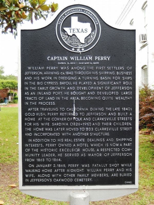 Captain William Perry Marker. Click for full size. Captain William Perry Marker image. Click for full size.