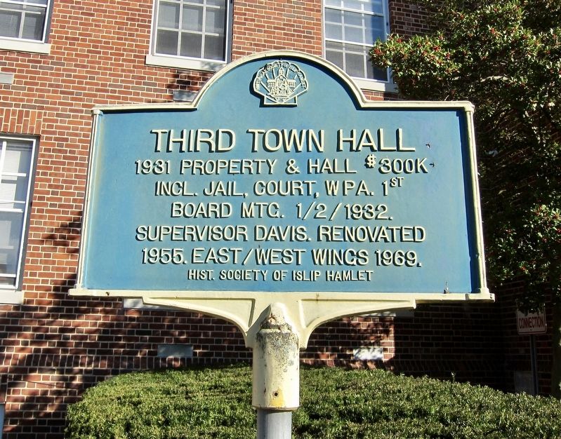 Third Town Hall Marker. Click for full size. Third Town Hall Marker image. Click for full size.