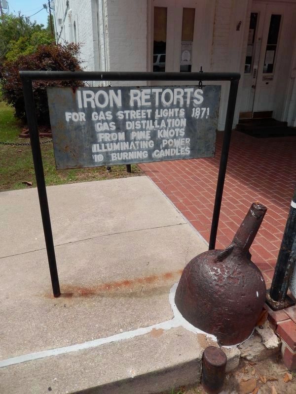 Iron Retorts (<i>located at the Excelsior House, 3 blocks from marker</i>) image. Click for full size.