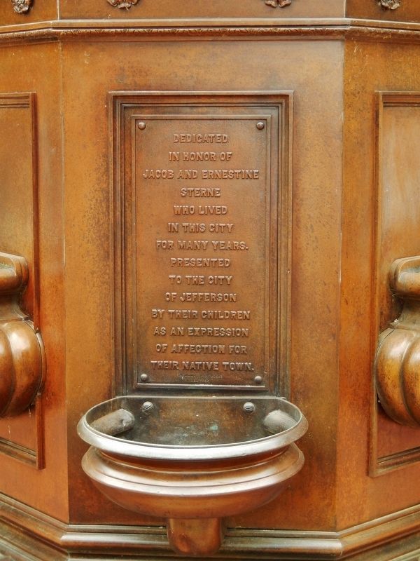 Sterne Fountain Dedication. Click for full size. Sterne Fountain Dedication image. Click for full size.