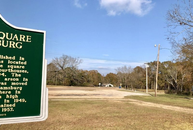 View of marker looking north on Lake Mike Conner Road. image. Click for full size.