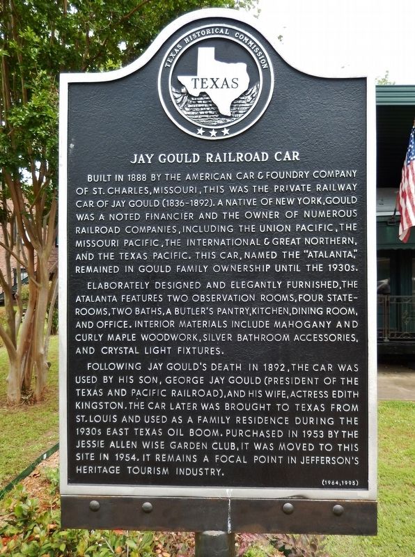 Jay Gould Railroad Car Marker. Click for full size. Jay Gould Railroad Car Marker image. Click for full size.
