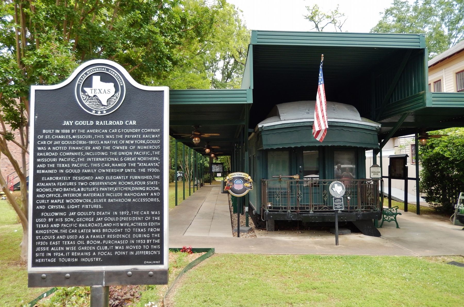 Jay Gould Railroad Car Marker (<i>wide view</i>). Click for full size. Jay Gould Railroad Car Marker (<i>wide view</i>) image. Click for full size.