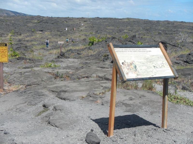 Preserved within Pu'uloa are the stories and memories of the Native Hawaiian people Marker image. Click for full size.