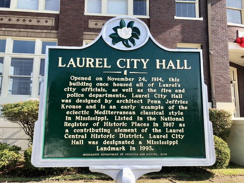 Laurel City Hall Marker image. Click for full size.