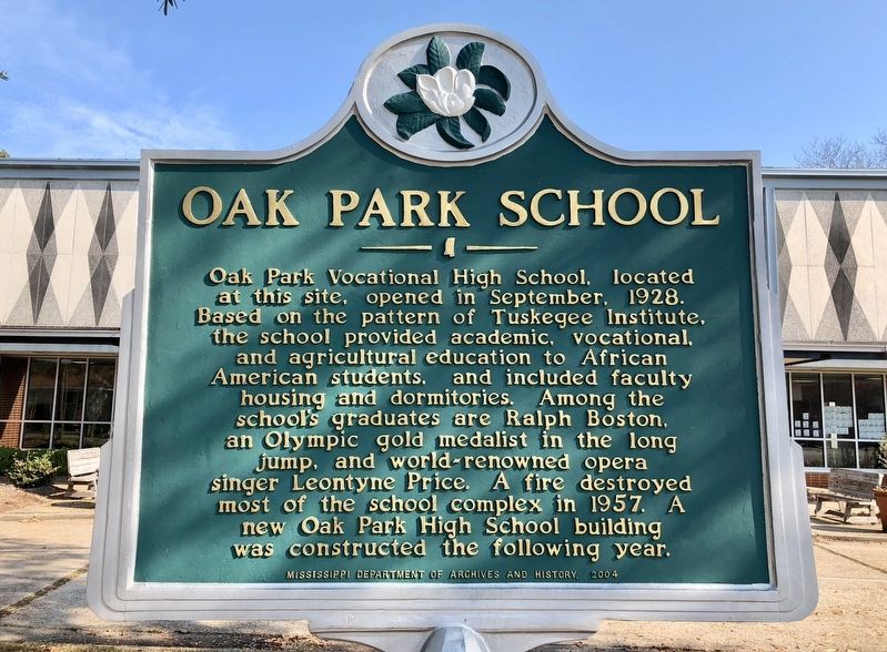 Oak Park School Marker image. Click for full size.