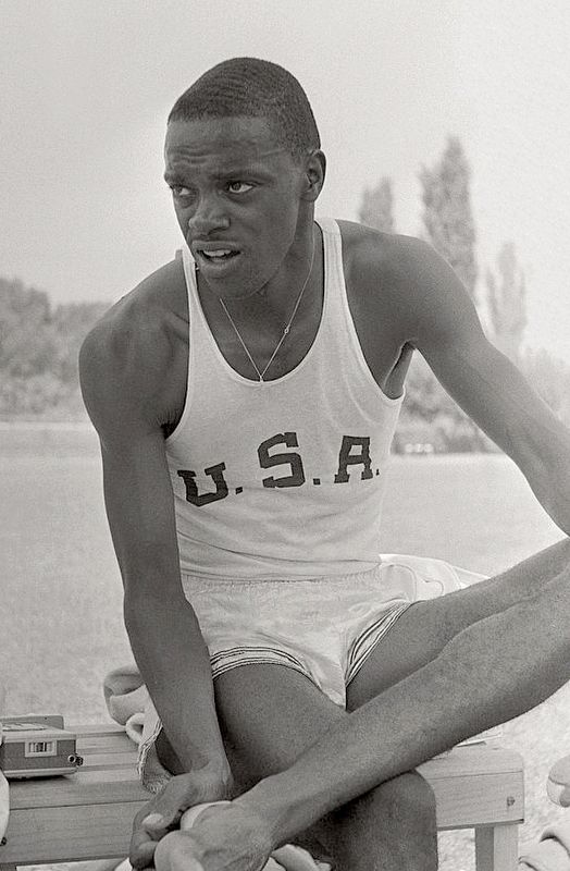 Ralph Boston at the Rome Olympics in 1960. image. Click for full size.