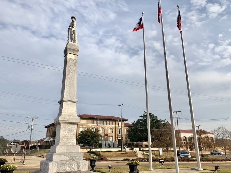 View of town square area and Civil War monument. image. Click for full size.