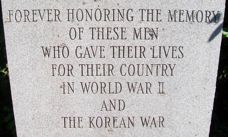 World War II and Korean War Memorial Dedication image. Click for full size.