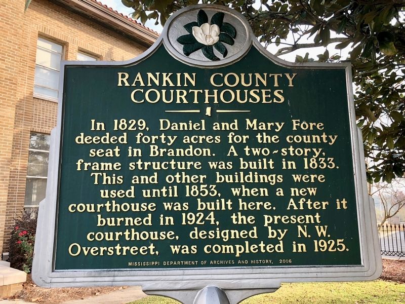 Rankin County Courthouses Marker image. Click for full size.