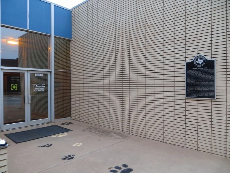 Snyder National Bank Marker image. Click for full size.