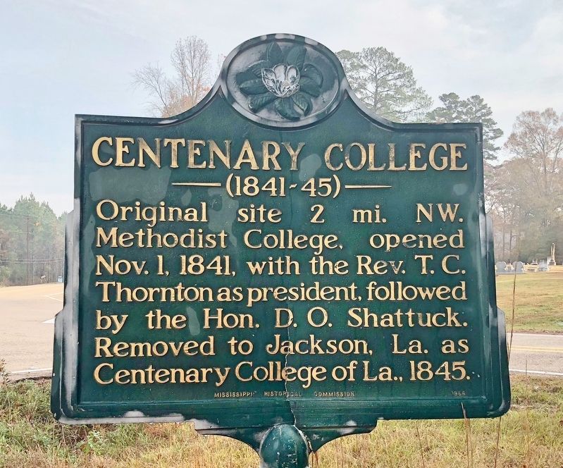 Centenary College Marker. Click for full size. Centenary College Marker image. Click for full size.