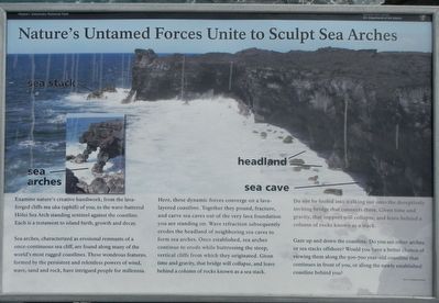 Nature's Untamed Forces Unite to Sculpt Sea Arches Marker image. Click for full size.