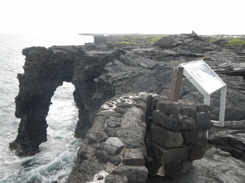 Holei Sea Arch and Nature's Untamed Forces Unite to Sculpt Sea Arches Marker image. Click for full size.