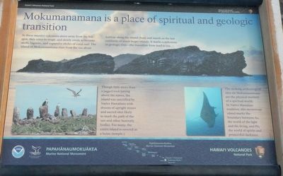 Mokumanamana is a place of spiritual and geologic transition Marker image. Click for full size.