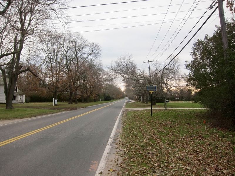 Poxabogue Windmill Marker - Wide View, Looking South on Sagg Main Street image. Click for full size.