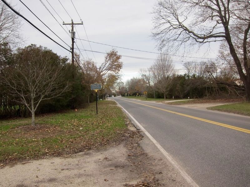 Poxabogue Windmill Marker - Wide View, Looking North on Sagg Main Street image. Click for full size.