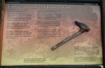 Explosive eruptions rock Kīlauea volcano Marker. Click for full size. Explosive eruptions rock Kīlauea volcano Marker image. Click for full size.