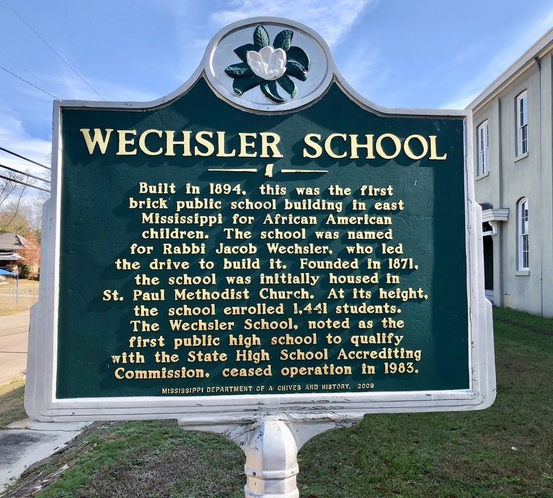 Another nearby Wechsler School marker image. Click for full size.