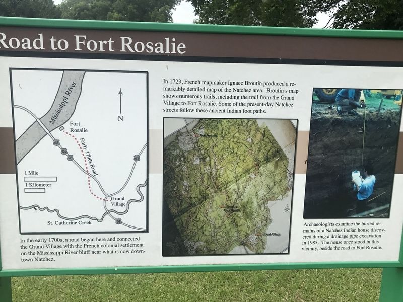 Road to Fort Rosalie Marker image. Click for full size.