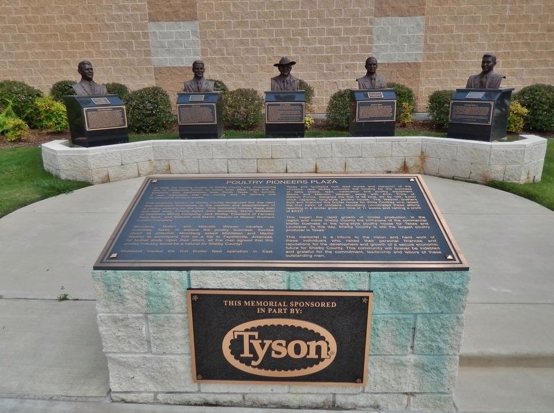 Poultry Pioneers Plaza Marker (<i>wide view</i>). Click for full size. Poultry Pioneers Plaza Marker (<i>wide view</i>) image. Click for full size.