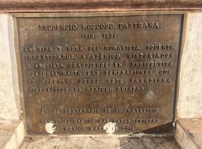 Prudencio Moscoso Pastrana Marker. Click for full size. Prudencio Moscoso Pastrana Marker image. Click for full size.