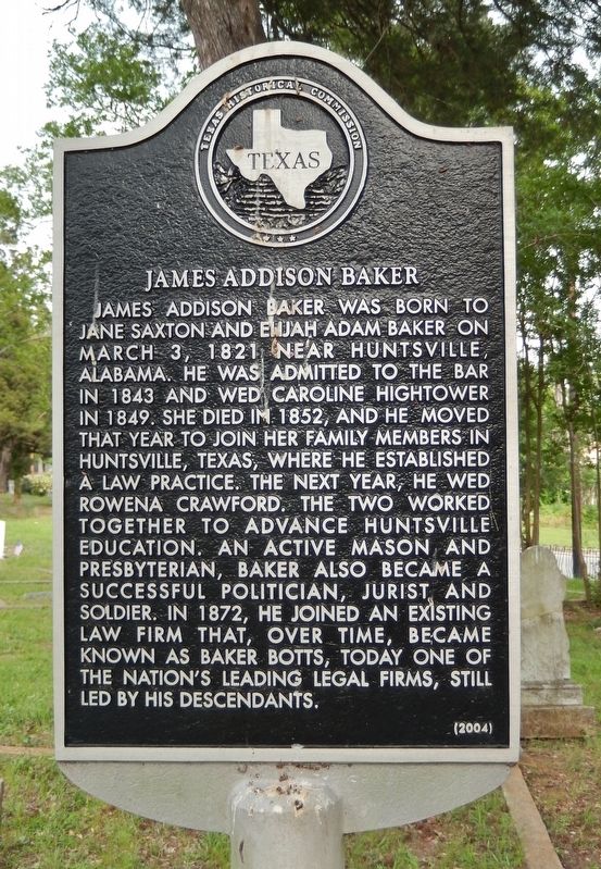 James Addison Baker Marker image. Click for full size.