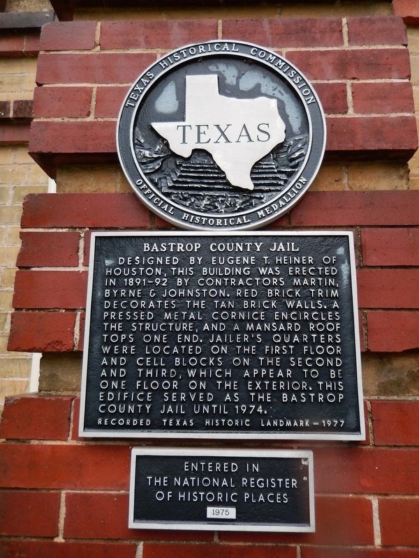 Bastrop County Jail Marker image. Click for full size.