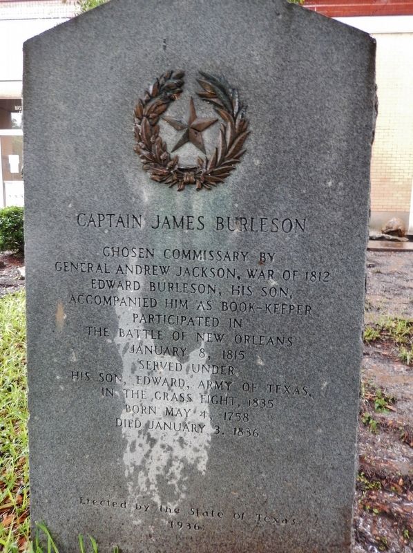 Captain James Burleson Marker image. Click for full size.