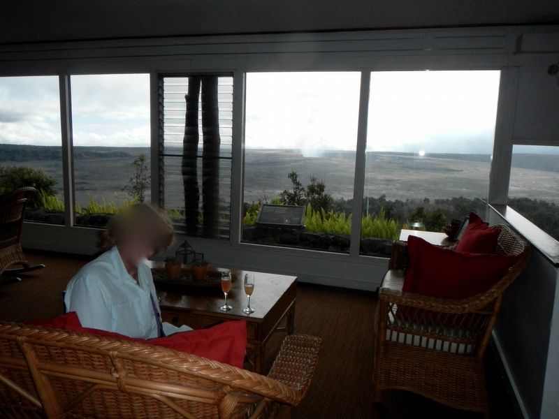 View of Kilauea from the Lounge. Click for full size. View of Kilauea from the Lounge image. Click for full size.