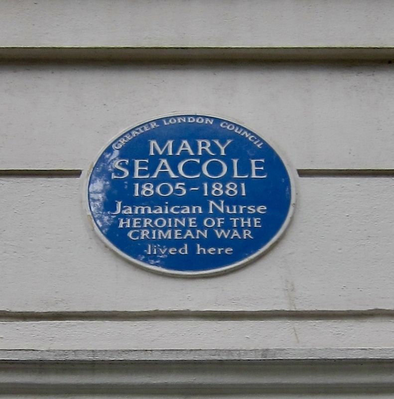 Mary Seacole Marker. Click for full size. Mary Seacole Marker image. Click for full size.