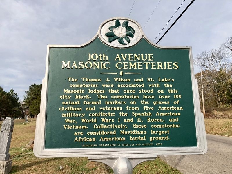 10th Avenue Masonic Cemeteries Marker image. Click for full size.