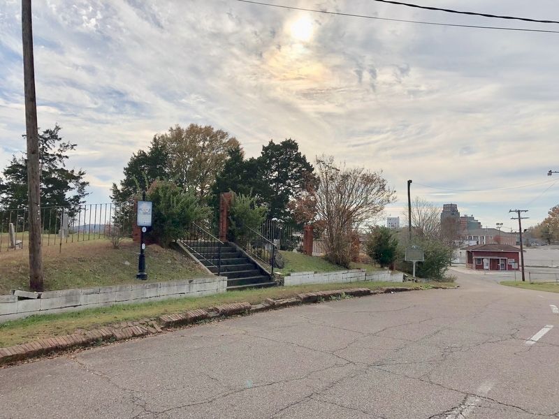 View of marker looking west on 6th Street.. Click for full size. View of marker looking west on 6th Street. image. Click for full size.