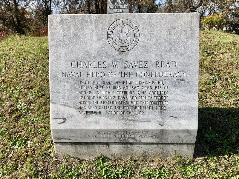 Charles W. "Savez" Read monument image. Click for full size.