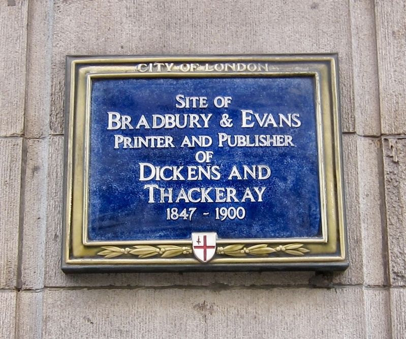 Bradbury & Evans Marker. Click for full size. Bradbury & Evans Marker image. Click for full size.