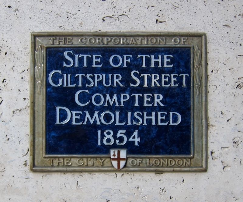 Giltspur Street Compter Marker. Click for full size. Giltspur Street Compter Marker image. Click for full size.