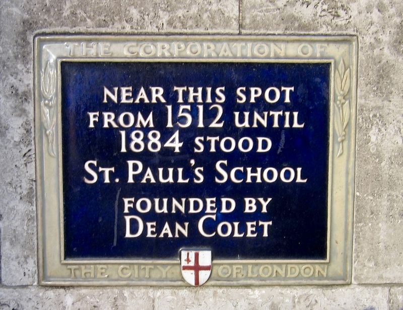 St Paul's School Marker. Click for full size. St Paul's School Marker image. Click for full size.